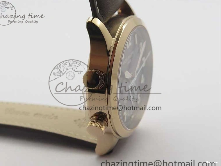 MIROTIME 0427 ZipUp Calatrava 5524R Pilot Travel Time RG GRF Brown Dial on Brown Leather Strap A324 V 7110